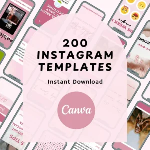 200 Pink Instagram Post and story Templates
